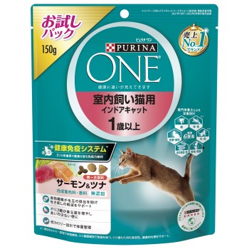 ◇ネスレ ピュリナワンキャット 室内飼い猫用 インドアキャット 1歳以上 サーモン＆ツナ 150g