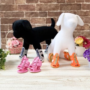 ペット健康便の▽アライブ L’ange(らんじゅ) ドッグサンダル DOGメッシュサンダル Mサイズ オレンジ｜アングル2