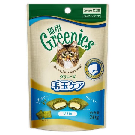 独自の食物繊維の配合で、飲み込んだ毛のスムーズな排泄をサポートします。カリッとクリーミー。2つの食感にチキンやツナのおいしさを凝縮しました。中のクリームに至るまで主原料100%厳選自然素材を使用。原材料 チキンミール、動物性油脂、米、小麦、ポークプラズマ、小麦粉、セルロース、タンパク加水分解物、ビートパルプ、乾燥酵母、ツナエキス、ビタミン類（A、B1、B2、B6、B12、D、E、コリン、ナイアシン、パントテン酸、ビオチン、葉酸）、ミネラル類（カリウム、カルシウム、クロライド、ナトリウム、マンガン、ヨウ素、リン、亜鉛、銅）、アミノ酸類（タウリン、メチオニン）、酸化防止剤（ミックストコフェロール、ローズマリー抽出物）、着色料（スイカ色素、ゲニパ色素、ウコン色素）カロリー 395kcal/100g原産国 カナダ成分値：タンパク質 29.0％以上、脂質 19.0％以上、粗繊維 6.5％以下、灰分 9.0％以下、水分 10.0％以下、メーカー名 マースジャパンリミテッドお取り寄せ商品のため、入荷後の発送となります。●ご注文日時により2〜7日後の発送となります。●メーカー欠品の場合はメールにてご連絡させていただきます。※「メール便」での配送は 2個まで可能です。