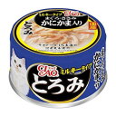 ◇いなばペットフード CIAO(チャオ) とろみ ミルキータイプ まぐろ・ささみ かにかま入 80g缶
