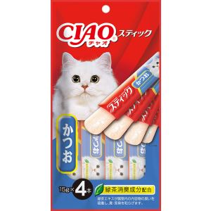 ◇いなばペットフード CIAO(チャオ) スティック かつお 15g×4本入