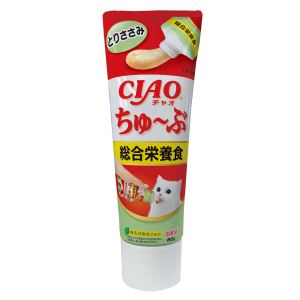 樂天商城 - ◇いなばペットフード CIAO(チャオ) ちゅ～ぶ(ちゅーぶ) 総合栄養食 とりささみ 80g