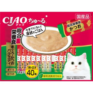 ◇いなばペットフード CIAO(チャオ) ちゅ～る(ちゅーる) 総合栄養食 まぐろ・かつおバラエティ 14g×40本