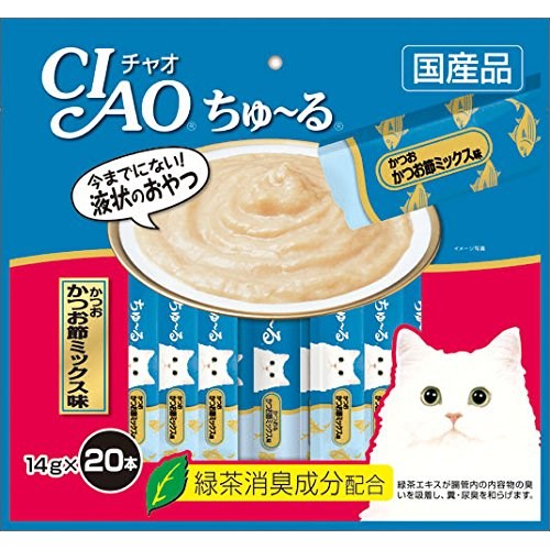 Premium - ◇いなばペットフード CIAO(チャオ) ちゅ～る(ちゅーる) かつお かつお節ミックス 14g×20本
