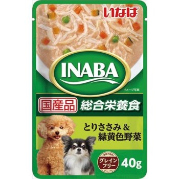 ★訳あり在庫処分特価 いなばペットフード INABA とりささみ＆緑黄色野菜 40g