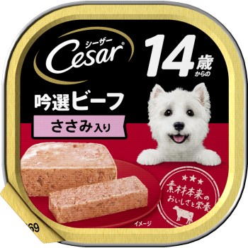 Rakuten - ◇マースジャパン シーザー 14歳からの 吟選ビーフ ささみ入り 100g
