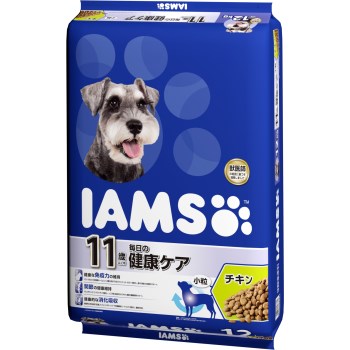 11歳以上の全てのシニア犬の健康な生活のために最適な製品設計。ワンちゃんが大好きなチキンを使用。【原材料】肉類(チキンミール(グルコサミン、コンドロイチン、アルギニン源)、チキンエキス等)、小麦、とうもろこし、大麦、チキンオイル(オメガ6脂肪酸源)、乾燥ビートパルプ(食物繊維源)、フィッシュオイル(オメガ3脂肪酸源)、フラクトオリゴ糖、STPP (トリポリリン酸塩)、ビタミン類(A、B1、B2、B6、B12、D3、E、β-カロテン、コリン、ナイアシン、パントテン酸、葉酸)、ミネラル類(亜鉛、カリウム、カルシウム、クロライド、セレン、鉄、銅、ナトリウム、マンガン、ヨウ素)、アミノ酸類(L-カルニチン、タウリン、メチオニン)、酸化防止剤(BHA、BHT、クエン酸)【保証成分】タンパク質25.5％以上、脂質14.0％以上、粗繊維4.0％以下、灰分8.0％以下、水分12.0％以下【エネルギー】367kcal/100g【給与方法】体重1kg：30g(200ccカップ0.4)体重3kg：60g(200ccカップ0.8)体重5kg：90g(200ccカップ1.1)体重10kg：150g(200ccカップ1.8)体重15kg：200g(200ccカップ2.4)体重20kg：245g(200ccカップ3.0)体重30kg：335g(200ccカップ4.0)体重40kg：415g(200ccカップ5.0)【保管方法】・直射日光の当たらない、湿気の少ない涼しいところに保管してください。・開封後は、開封口を必ず閉じて、なるべく早く使い切ってください。また、虫が入らないように、しっかり密封してください。【賞味期限】18ヶ月【原産国または製造地】タイ【諸注意】・本品はペットフードです。誤食防止のため、小児の手の届かない場所に保管してください。・原材料の産地や収穫時期により粒の色・形状・サイズなどの見た目、においにばらつきがあります。・繊維などの原材料の一部が粒の表面に見えることがありますが、品質上の問題はありません。***************お取り寄せ商品のため、入荷後の発送となります。●ご注文日時により2～7日後の発送となります。●メーカー欠品の場合は別途メールにてご連絡させていただく場合がございます。***************