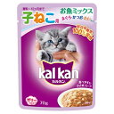 ◇マースジャパン カルカン パウチ 12ヵ月までの子ねこ用 お魚ミックス まぐろ・かつお・たい入り 70g