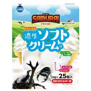 ★訳あり在庫処分特価 マルカン SAMURAI FRESH サムライフィッシュ 濃厚ソフトクリーム味 25 16gx25個 SR-04