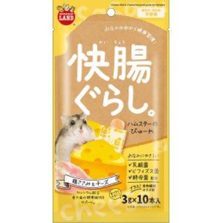 ★訳あり在庫処分特価 マルカン 快腸ぐらし ハムスターのぴゅーれ 鶏ささみ＆チーズ 3gx10本 ML-504