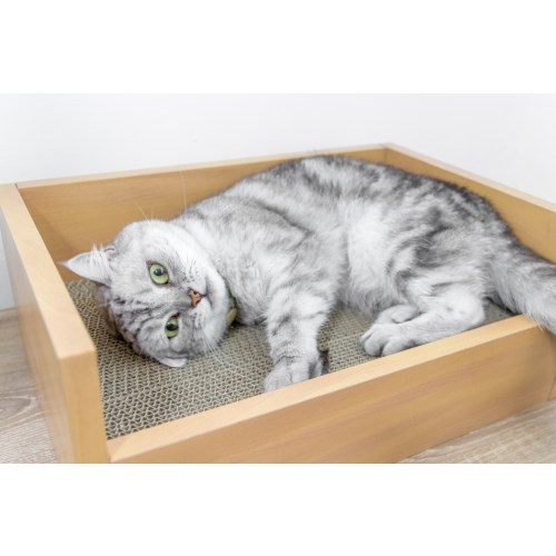 ◇ペットプロ 猫用 HappyDays キャットベッド 本体 爪とぎ付