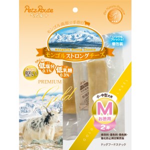 ◇ペッツルート モンゴルストロングチーズ M お徳用 2本