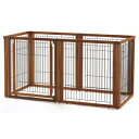 ◇リッチェル ペット用 木製3WAYサークル 6面90H ブラウン
