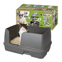 ◇ユニチャーム デオトイレ 猫用 トイレ 快適ワイド 本体セット モカグレー 1セット