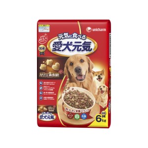 ◇ユニチャーム 愛犬元気 全成長段階用 ビーフ・緑黄色野菜・小魚入り 6kg