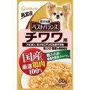 ◇ユニチャーム 愛犬元気 ベストバランス 国産鶏ささみ入り チワワ用 60gパウチ