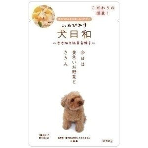 Rakuten - [メール便6個まで]◇わんわん 犬日和レトルト ささみと緑黄色野菜 80gパウチ [メール便対応]