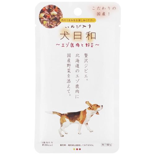Rakuten - [メール便4個まで]▽わんわん 犬日和レトルト エゾ鹿肉と野菜 60g