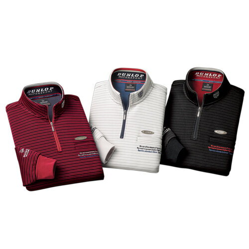 ハイネックシャツ メンズ シニア 秋冬 ダンロップ・モータースポーツ 暖か 裏フリース ハイネックシャ..