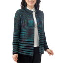 スタンドカラー ニットカーディガン レディース シニア 日本製 ウール混カーディガン 全2色 婦人服 ミセス 女性 ワインレッド ターコイズブルー 赤 青 ボーダー 縞模様 上品 シンプル シニアファッション 50代 60代 70代 80代 母の日 お母さん 秋冬 pos natu p22075