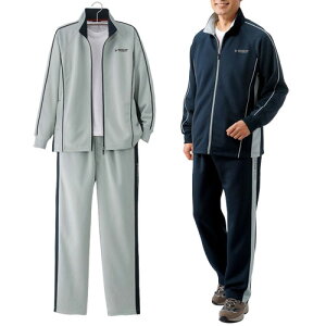 ダンロップ・モータースポーツ 切替ジャージスーツ 股下丈70cm 全2色 上下セット メンズ 紳士服 シニア ジャージ上下 グレー ネイビー 長袖 ジャージパンツ 運動着 部屋着 ルームウェア ホームウェア ファッション 50代 60代 70代 80代 セットアップ　fri　p14087　p23086