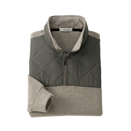 スウェット トレーナー グレー カーキ ブルー メンズ 裏起毛 切替 ハーフジップトレーナー 全3色 トップス 紳士服 シニア 男性 シニアファッション 50代 60代 70代 80代 父の日 お父さん シンプル あったかい 暖かい ハイネック 秋物 冬物 秋冬　pos　kita　p23640 kenkoukaiteki-10015269 健康と快適生活 楽天市場店 サンプル画像3