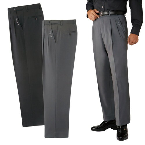 スラックス 長ズボン メンズ 刺繍入