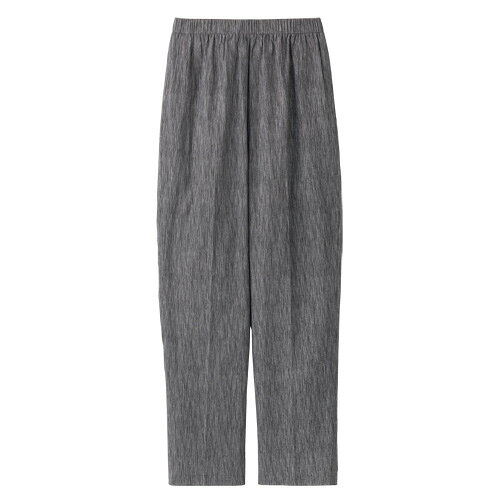テーパードパンツ レディース シニア 春夏 日本製 高島ちぢみテーパードパンツ 全2色 選べる股下丈 コットン 婦人服 ミセス 女性 ネイビー グレー センタープレス ウエストゴム 縮み織り ズボン ファッション 40代 50代 60代 70代 80代 母の日 お母さん 春物　fuji　p24438 kenkoukaiteki-10015518 健康と快適生活 楽天市場店 サンプル画像3
