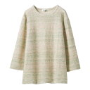 ニット サマーセーター 麻 レディース 日本製 フレンチリネンプルオーバー 全2色 婦人服 ミセス シニア 女性 グレージュ グリーン ボーダー シンプル 上品...