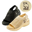 メッシュ 厚底 サンダル シューズ レディース moz オープントゥニットサンダル 全2色 婦人 ミセス シニア 女性 ブラック ベージュ 黒 薄茶色 モズ 北...