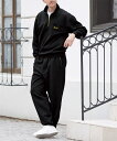 キルトジャカード ハイZIPスーツ スウェットスーツ 上下セット ジャージ ブラック ホワイト メンズ 紳士服 シニア 男性 黒 白 ハーフジップ プルオーバー 長袖 長ズボン リブ袖 裾リブ 無地 ファッション 40代 50代 60代 70代 80代 父の日 お父さん 秋冬 pos fri p26272