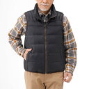 撥水 ダウンベスト 全2色 ベスト 前開き ダウン アウター はっ水加工 スタンドカラー メンズ 紳士服 シニア 男性 ベージュ ブラック 薄茶色 黒 無地 暖かい あったかい シンプル シニアファッション 40代 50代 60代 70代 80代 父の日 お父さん 秋冬 pos how p26278