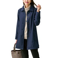 ハーフコート コート アウター レディース あったか裏フリースコート 全3色 婦人服 ミセス シニア 女性 パープル グレージュ ネイビー 軽い 軽量 無地 裏地チェック シンプル 体型カバー ファッション 40代 50代 60代 70代 80代 母の日 お母さん 秋冬 pos fuji p26504