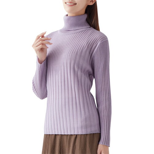 Turtleneck - 日本製 リブ柄タートルプルオーバー 全4色 毛混 タートルネック ニット セーター レディース 婦人服 ミセス シニア 女性 大人 ブラック ホワイト ブルー パープル 黒 白 薄紫 青 シンプル 上品 40代 50代 60代 70代 80代 90代 母の日 お母さん 秋冬　pos　cer　p28159/p28160