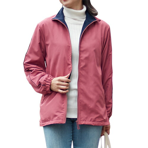 裏フリース撥水ジャケット 全2色 ジャケット フリース はっ水加工 レディース 婦人服 ミセス シニア 女性 ピンク ネイビー スタンドカラー ジャケット フリース裏地 カジュアル スポーティー シンプル 40代 50代 60代 70代 80代 90代 母の日 秋冬　pos　cer　p28161　p29223 kenkoukaiteki-10017132 健康と快適生活 楽天市場店 サンプル画像2
