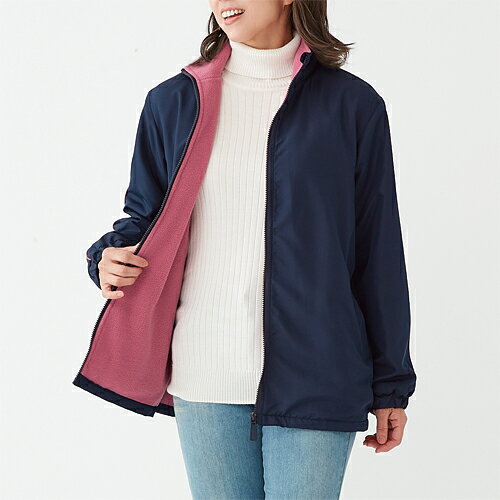 裏フリース撥水ジャケット 全2色 ジャケット フリース はっ水加工 レディース 婦人服 ミセス シニア 女性 ピンク ネイビー スタンドカラー ジャケット フリース裏地 カジュアル スポーティー シンプル 40代 50代 60代 70代 80代 90代 母の日 秋冬　pos　cer　p28161　p29223 kenkoukaiteki-10017132 健康と快適生活 楽天市場店 サンプル画像3