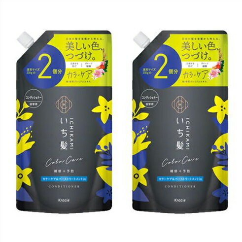 送料無料 ［まとめ販売］いち髪　カラーケア＆ベーストリートメントinコンディショナー　詰替用　660g×2個 ●翌日配達「あす楽」対象商..