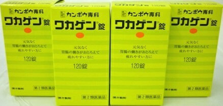 送料無料 【第2類医薬品】［まとめ販売］ワカゲン錠　120錠入り×4個 ●翌日配達「あす楽」対象商品（休業日を除く）●のサムネイル