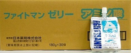 送料無料 日本薬剤株式会社 ▲［30個セット］ファイトマンゼリー　アミノ酸　リンゴ味　180g入り×30個 ●翌日配達「あす楽」対象商品●【あす楽_土曜営業】【あす楽_日曜営業】