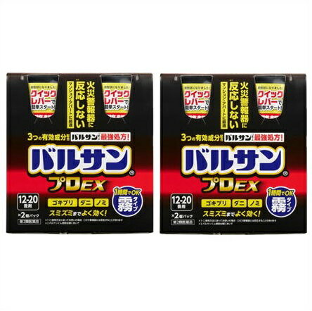 送料無料 ◎［まとめ販売］バルサンプロEX　ノンスモーク霧タイプ　12～20畳用　93g×2個入り×2個 ●翌日配達「あす楽」対象商品（休業日を除く）●