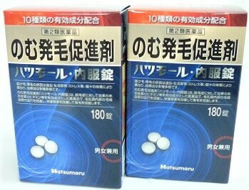 のむ発毛促進剤■　製品特長●脱毛症に対して効果のある生薬とビタミン等を有効成分とした医薬品で、毛乳頭内部の毛細血管の血行を促進し、栄養障害を改善して、体内から毛根部の障害を正常な状態によみがえらせることで発毛を促進します。 粃糠性脱毛症の原因となる脂質分泌異常を正常にして、脱毛部の血行をよくする作用があります。 また、精神的なストレスや自律神経障害による円形脱毛症には内科的な精神安定を補助し、体内より栄養を補給し、皮下組織の栄養不足を改善して、発毛しやすい体質にします。■　効能・効果●粃糠性脱毛症※、円形脱毛症。 ※粃糠性脱毛症とは、皮脂の分泌異常により角質がはがれて出来るフケが原因となって引き起こされる脱毛症です。■　用法・用量●成人1日6錠を水または白湯で2〜3回に分けて服用してください。 ●用法・用量に関する注意 1.用法・用量を厳守してください。 2.錠剤の取り出し方。 錠剤の入っているPTPシートの凸部を指先で強く押して、裏面のアルミ箔を破り、取り出して服用してください(誤ってそのまま飲み込んだりすると食道粘膜に突き刺さる等思わぬ事故につながります)。■　成分●6錠(成人の1日の服用量)中] ・カンゾウ末　500.202mg ・イノシトールヘキサニコチン酸エステル　480mg ・セファランチン　0.015mg ・アリメマジン酒石酸塩　0.03mg ・パントテン酸カルシウム　497.298mg ・チアミン塩化物塩酸塩　2.49mg ・リボフラビン　0.996mg ・ピリドキシン塩酸塩　2.49mg ・アスコルビン酸　12.45mg ・ニコチン酸アミド　4.98mg ●添加物 ・乳糖水和物 ・バレイショデンプン ・リン酸水素カルシウム水和物 ・ヒドロキシプロピルセルロース ・クロスカルメロースナトリウム ・タルク ・ステアリン酸マグネシウム ・ヒプロメロースフタル酸エステル ・グリセリン脂肪酸エステル ・酸化チタン ・カルナウバロウ■　使用上の注意●してはいけないこと 守らないと現在の症状が悪化したり、副作用・事故が起こりやすくなる。 1.次の人は服用しないでください。 (1)小児(15才未満)。 (2)適応症(脱毛症)以外の人。 ●相談すること 1.次の人は使用前に医師、薬剤師又は登録販売者に相談してください。 (1)医師の治療を受けている人。 (2)妊婦または妊娠していると思われる人。 (3)本人又は家族がアレルギー体質の人。 (4)薬によりアレルギー症状を起こしたことがある人。 2.服用後、次の症状があらわれた場合は副作用の可能性があるので、直ちに使用を中止し、この添付文書を持って医師、薬剤師又は登録販売者に相談してください。 関係部位　皮膚 症状　発赤、発疹、かゆみ。 関係部位　消化器系 症状　悪心、嘔吐、下痢、腹痛。■　保管及び取り扱い上の注意1)直射日光の当たらない湿気の少ない涼しい所に保管してください。 2)小児の手の届かない所に保管してください。 3)誤用をさけ、品質を保持するため、他の容器に入れかえないでください。 4)アルミピロー開封後はすみやかに服用してください。 5)本剤は外装に記載されている使用期限内に服用してください。■　製造販売元●(株)田村治照堂 大阪府大阪市東住吉区山坂3-6-15 TEL　06-6622-5501■　区分【第2類医薬品】■　使用期限●使用期限まで半年以上あるものをお送りします。