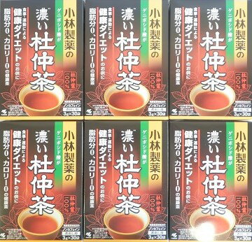 送料無料▲［まとめ販売］小林製薬のゲニポシド酸が濃い杜仲茶3g×30袋入り×6個翌日配達「あす楽」対