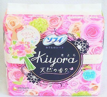 楽天健康と美容の専門店　健康壱番館♪ソフィ　Kiyora　フレグランス　やさしいローズの香り　72枚入り ■お取り寄せ対応品■