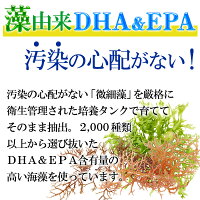 藻由来DHA&EPAで汚染の心配がない!