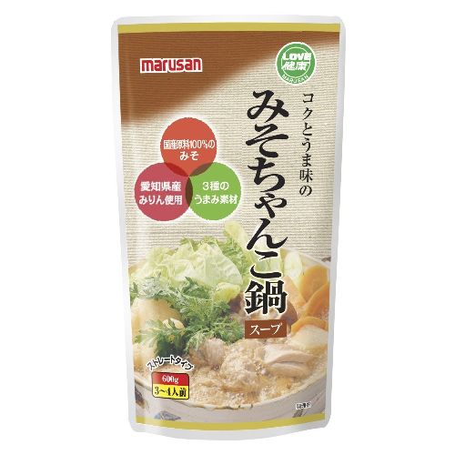 【お買上特典】【冬季限定】みそちゃんこ鍋スープ 600g【マルサン】のサムネイル