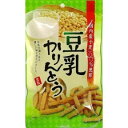 ■商品名：豆乳かりんとう■メーカー：山田製菓■内容量：60g■賞味期限：製造日より120日■原材料：小麦粉（日本）、てん菜糖（日本）、植物油脂（パーム）（マレーシア）、水あめ（米国、日本）、豆乳（日本）、イースト（日本）■商品詳細：国内産小麦粉を100%使用しました。豆乳を練り込み優しい味に仕上げたかりんとうです。おやつやお茶うけにお召し上がりください。