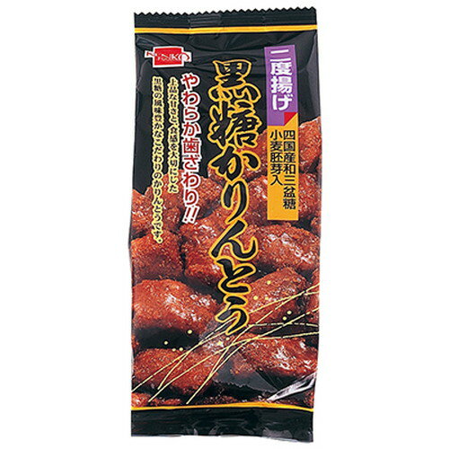 ■商品名：二度揚げ 黒糖かりんとう■内容量：210g■メーカー：健康フーズ■賞味期限：製造日より90日■原材料：糖類(黒糖、砂糖、水飴、和三盆糖）、小麦粉、植物油脂、デキストリン、小麦胚芽、脱脂粉乳、胡麻、イースト、卵殻カルシウム、膨張剤、酸化防止剤（トコフェロール：大豆由来、ローズマリー抽出物：大豆由来）■商品詳細：○本品は、四国産の和三盆糖と小麦胚芽を使用し、丹念に独自の二度揚げ製法で作られたかりんとうです。○香ばしい歯ざわりと、和三盆糖の上品な甘味をお楽しみ下さい。