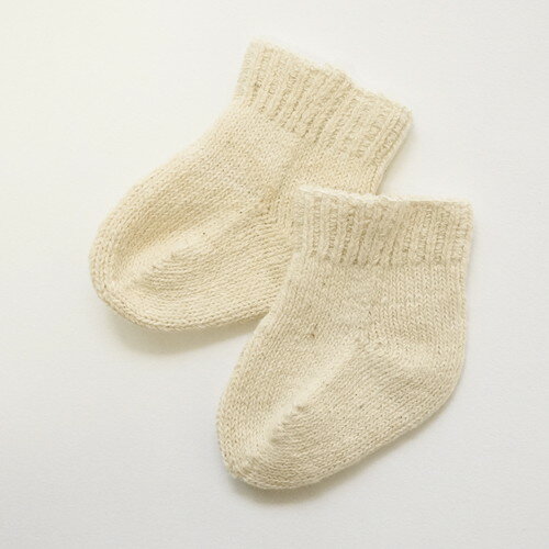 【メーカー直送品】ガラ紡（ぼう）の赤ちゃん靴下（No.4801-302）※代引・同梱・キャンセル不可【益久染..