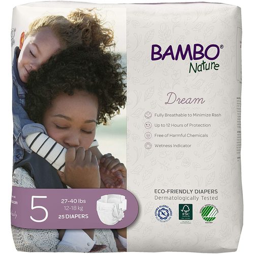 バンボネイチャー ドリーム テープタイプ L （12kg～18kg） 25枚入り（bn16927） 【BAMBO Nature】 【ベビー紙おむつ/ジュニア/5号】