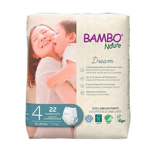 バンボネイチャー ドリーム パンツタイプ M (7kg~12kg) 22枚入り(bn16929) 【BAMBO Nature】 【ベビー紙おむつ/マキシ/4号】